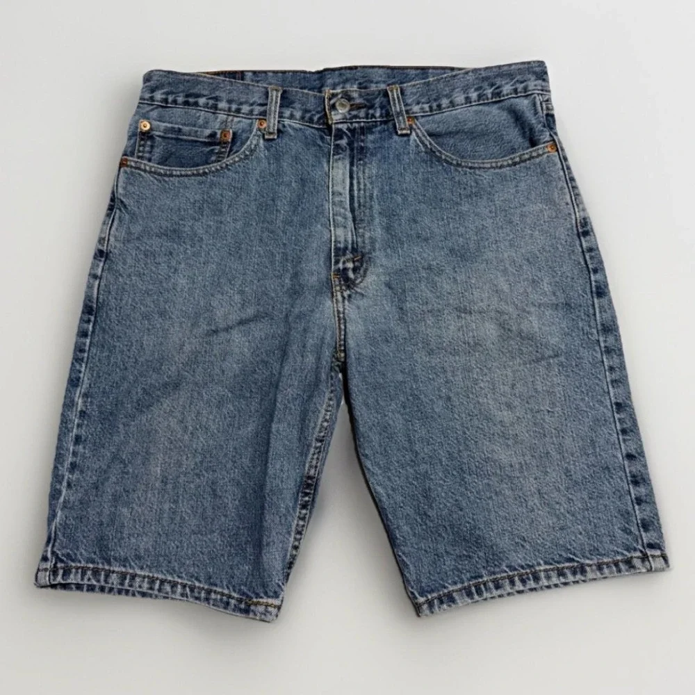 Men's Levi's 505 Regular Fit Denim Shorts Jorts Medium Wash